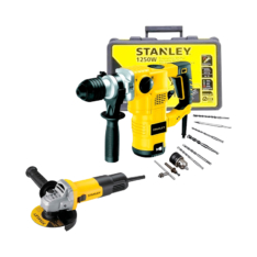 ROTOMARTILLO SDS PLUS 1250W STHR1232K + ESMERIL 4.1/2″ SG7115-B2 – STANLEY