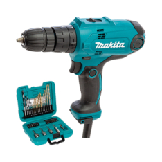 TALADRO PERCUTOR HP0300 3/8” 320W + 01 SET DE BROCAS Y PUNTAS (34 PZAS) (B-68498) – MAKITA