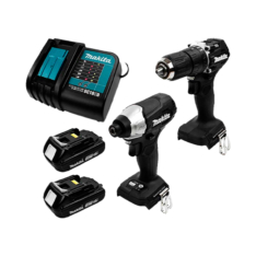 ATORNILLADOR IMP. 1/4” 140NM + TALADRO 1/2” 1700RPM 18V DLX2414X7B (INCL. 2 BATERIA 1.5Ah + CARGADOR) – MAKITA