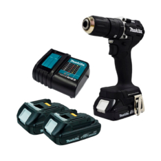 TALADRO PERCUTOR NEGRO 1/2” LXT 18V DHP487BYX2B C/CARGADOR Y 2 BATERÍAS 1.5Ah – MAKITA